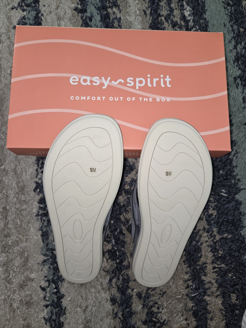 Easy Spirit Women's Blue Comfort Flip Flop Sandals - Picture 3 of 5